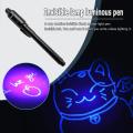 Luminous Light Invisible Pen UV Check Money Drawing Magic Pens Learning Education Toys for Children 2 in 1 Light Drawing Pen. 
