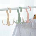 （New）Rotating Hook Platic Wardrobe Clothe hoe Multi-function torage Organizer Four Claw Handbag Cap Towel Rotate Cloet Holder. 