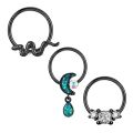 3PCS Daith Clicker Hoops Set Cartilage Piercing Earring Helix Hoop Bulk Septum Nose Ring Hoop Lot Tragus Hoop Rook Earrings. 