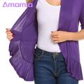 Amamia Lady Cardigan Long Sleeves Loose Ruffle Women Cardigan.