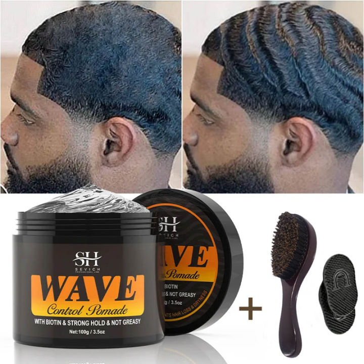 Curly Hair Cream Wave Kit for 360 Waves Hair Styling Pomade Oil Based Style Texture Wave Pomade Gel for Black Men African Braids Daraz .bd