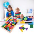 Colorful Wooden Tangram Brain Teaser Puzzle Toys Tetris Game Preschool Magination Intellectual Educational Kid Toy Brain Storm.