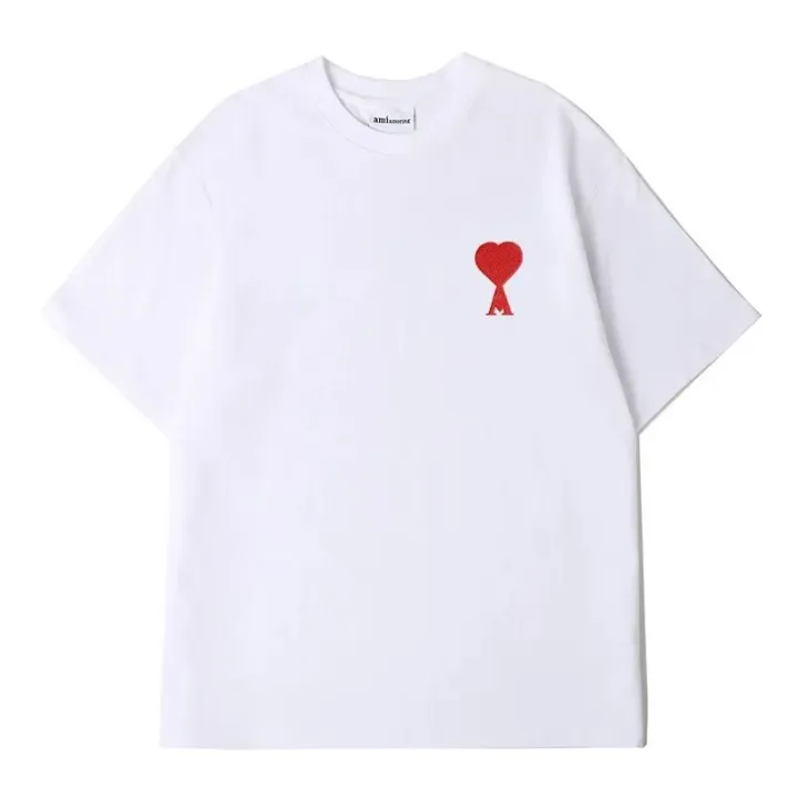 AMI%20AMORING%20Couple%20Matching%20Short%20Sleeve%20T-Shirt%20for%20Men%20and%20Women%20Loose%20Cotton%20Half%20Sleeve%20T-Shirt%20Four%20Seasons%20Tops%20Tees%20-%20Image%203