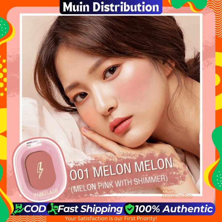 〽️ PinkFlash Soft Pigment Blush #O01 Melon Melon (Melon Pink With Simmer)