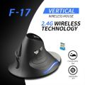 ZELOTES F-17 Vertical Mouse 2.4GHz Wireless Gaming Mouse 6 Keys Ergonomic Optical Mice with 3 Adjustable DPI for PC Laptop. 