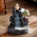 Backflow Incense Holder Waterfall Incense Burner Home Decor Aromatherapy Ornament Incense Cones with Backflow Incense Cones.