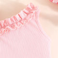 GC Baby Girls Outfits Ruffle Off Shoulder Crop Tops Floral Print Shorts Skirt Set Toddler Summer Clothes.