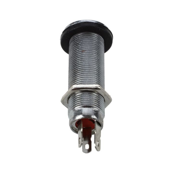 NXFDSIOZ%203pcs%201/4%20Inch%20Chrome%20Cylinder%20Flush%20Mount%20Jack%20for%20Electric%20Guitar%20Bass%20-%20Image%202