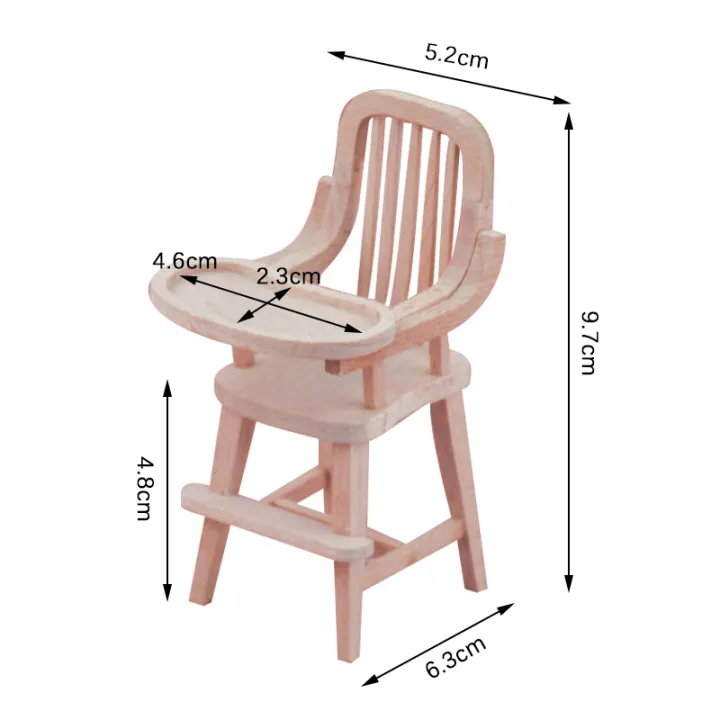 1Pc%201:12%20Dollhouse%20Miniature%20Chair%20Baby%20Seat%20Dining%20Chair%20Furniture%20Model%20Decor%20Toy%20-%20Image%203