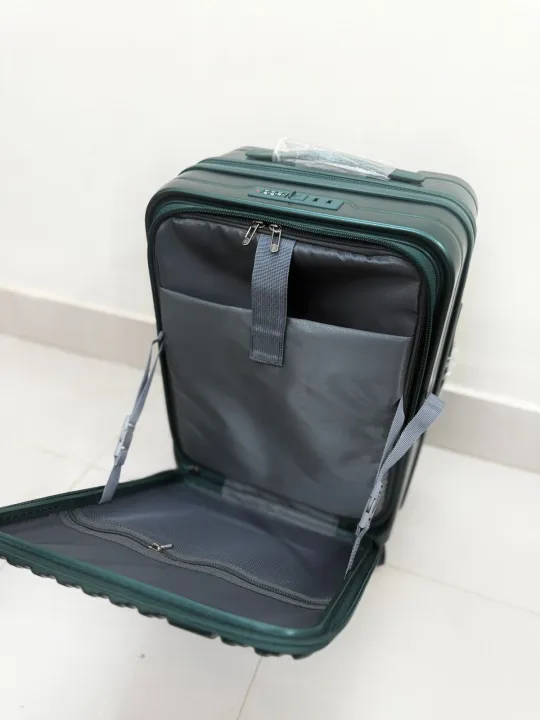 Elegant%20Forest%20Green%20Hard-Shell%20Spinner%20Suitcase%20-%20Lightweight%20ABS%20Carry-On%20Luggage%20with%20Ribbed%20Finish%20and%20Telescopic%20Handle%20-%20Image%206