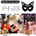 P-Jsmen Luxury Venetian Masquerade Mask Black Cat Lace Mask Fancy Dress Christmas Halloween Costume Party for Girls Women. 