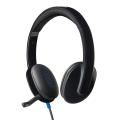 Logitech H540 Wired Headset, Stereo Headphone with Noise-Cancelling Microphone, USB, On-Ear Controls, Mute Indicator Light, PC/Mac/Laptop - Black. 