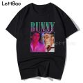 Bad Bunny 100% Cotton Men T Shirt Hop Tees Streetwear Cool Mens Clothing Oversized T-shirt Harajuku T Shirt for Men O-neck. 