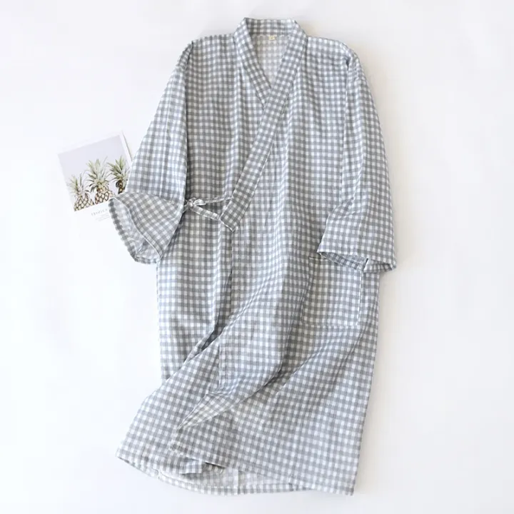 Japanese%20kimono%20spring%20and%20autumn%20new%20ladies%20night%20gown%20100%25%20cotton%20gauze%20robe%20pajamas%20flower%20love%20bathrobe%20mid-length%20home%20gown%20-%20Image%204