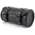 Motorcycle Fork Bag PU Leather Bicycle Handlebar Tool Pouch Sissy Bar Roll Storage Bag Saddle Bag, Universal. 
