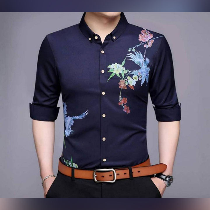 Blue%20Cotton%20Long%20Sleeve%20Shirt%20for%20Men%20-%20Image%204