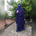Nevy Blue Khimar hijab adjusted niqab with borkha full set. 