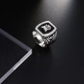 New Ring Alaric Ric The Vampire Diaries Revival Black Engagement Ring Men Steampunk Antique Enamel Ring Punk Jewelry.