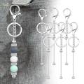Beadable Keychain Bars Students Gift Jewelry Making Durable.