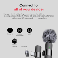 3 in 1 Wireless Lavalier Microphones for , Android, Camera, USB-C Microphone, Mini Microphone with Noise Reduction. 