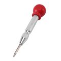 2 Pcs High Speed Center Punch,Center Hole Punch Marker Scriber For Wood,Metal,Plastic,Car Window Puncher Breaker Tool With Cushion Cap And Adjustable Impact-Gold/Silver. 