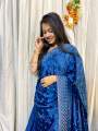 Indian Japani Silk New Saree High Quality Embroidery Work On Blouse.