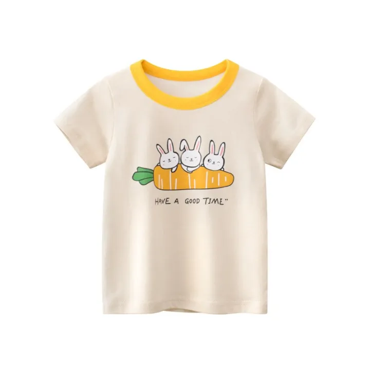 Kids%20T%20Shirts%20Summer%20Boys%20Girls%20Children%20Short%20Sleeve%20T-Shirt%20P2023rint%20Baby%20Boy%20Child%20Girl%20Tees%20White%20Yellow%20Toddler%20Clothing%20Tops%20-%20Image%202