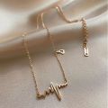 Exclusive Heart beat ECG Alloy Necklace for Women. 