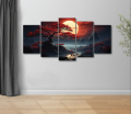 premium quality 5Pcs In 1 Set Wall Canvas Art printing. 