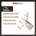 Lenovo ThinkPlus USB 3. 2 Type C To USB Flash Drive Pen Drive 32GB~256GB 2 in 1 USB 3.2 Memory Stick flash Disk Type-C Pendrive.