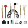 1M 3.5mm Jack Audio Cable Adapter Male To Male 90 Degree Right Angle Flat Aux Audio Adapter. 