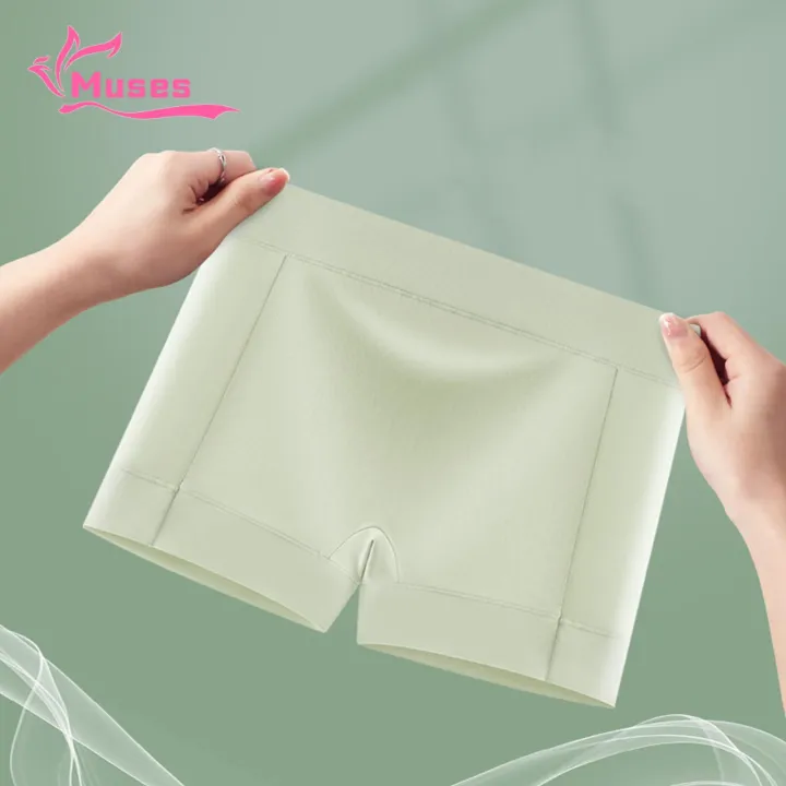 Muses%20Mall%20Seamless%20Safety%20Underwear%20Safety%20Panties%20Men%20Ice%20Silk%20Seamless%20Solid%20Color%20Mid-rise%20Thin%20Bottoming%20Shorts%20Smooth%20Fabric%20Underwear%20-%20Image%205