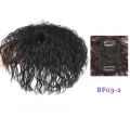 Black Fringe Brown Women Cover White Hair Hair Extensions Clip In Bangs Toupees High Temperature Fiber Topper Fake Hair Piece 3D Hair Bangs Corn Curly Bangs Head Top Wig Block. 