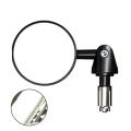 1 Pair Wide Angle Round High Clear Glass Adjustable Motorcycle Handlebar Mirror Handlebar Flat Convex Rearview Mirror Scooter Ac.