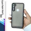 For Xiaomi Redmi Note 8 - Luxurious Smoky Matte Case Shockproof Contrast Color Hit Button Hard Silicone Transparent Mobile Back Cover.