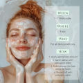 100ml Beauty Woman Facial Cleanser Cream Long-lasting Moisturizing Gentle Cleansing Refreshing Oil Control Green Plum Cleanser.