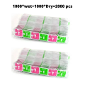 1000 Set (2000 pcs) Mobile Laptop Screen/glass cleaner wet & dry Wipes..