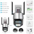 4MP Dual Mirror 8MP Security IP Camera Wireless Zoom Automatic Tracking Human Body Detection Night Vision Bidirectional Audio APP Remote Monitoring. 