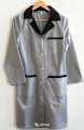 Women’s Micro Twill Suiting Fabric Doctor Coat with Contrast Collar & Pockets.
