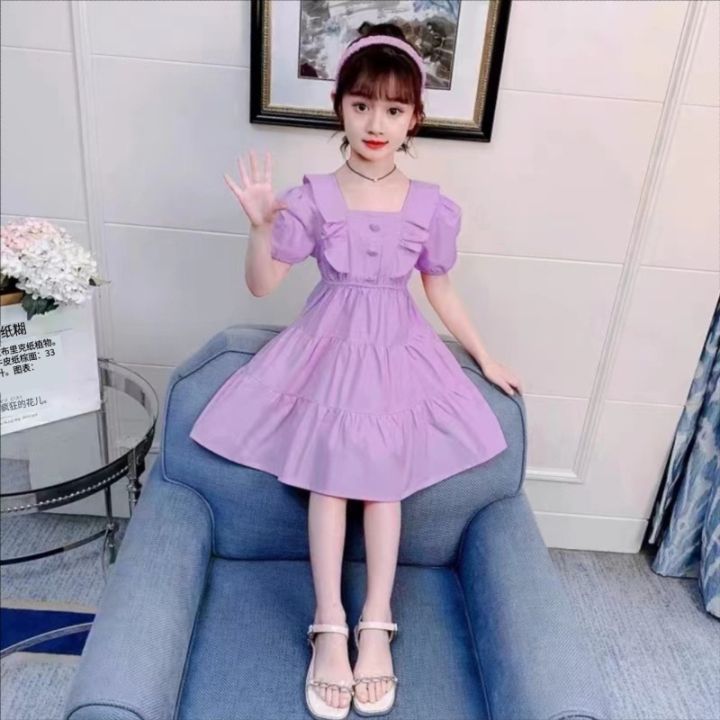2024%20New%20Children's%20Fashionable%20Princess%20Summer%20Girls'%20Dress%20Big%20Kids%20-%20Image%203