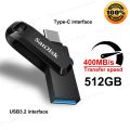 SanDisk Ultra Dual Drive Go OTG Flash Drive USB3.2 to Type-C Pendrive 64GB 128GB 256GB 512GB USB Stick for Smartphone Laptop.