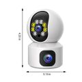 Dual Lens & Dual Screen,smart Security Camera,1080p Hd V380 WiFi IP CAMRA. 
