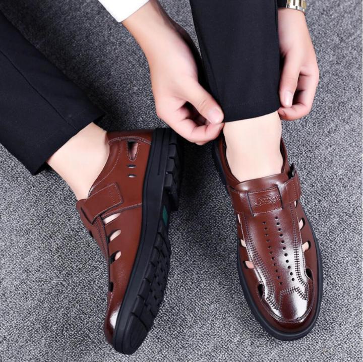 2022%20Summer%20Soft%20Leather%20Shoes%20Quality%20Men's%20Fashion%20Hollowed%20%20Leather%20Sandals%20Breathable%20Man%20Casual%20Shoes%20Father%20Sandal%20-%20Image%205