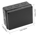 Electrical Box, Outdoor Waterproof Box IP65 Junction Box Black. 