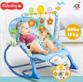 Baby Rocker Rocking Chair - Multicolor Perfect gift for baby - with Music & Vibration Baby Bouncer- Pink & Blue. 