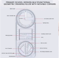 New 1/3pc Multi-function Drawing Ruler Geometric Figure Ruler High chool Mathematic Drawing Template Cute Ruler. 