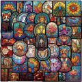 50pcs Aesthetic Cartoon Painted Glass Graffiti Stickers For Guitar Phone Sticker Vintage Craft Supplies Scrapbooking Material. 