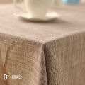 Japanese-style plain striped tablecloth, simple literary linen tablecloth, solid color cotton and linen cover cloth, factory direct sales cross-border. 