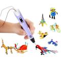 3d pen 2 Generation LCD Display DIY 3D Printing Pen Arts 3D pens For Kids Drawing Tools high quality PLA plastic. 