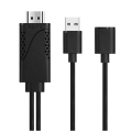 2 in 1 USB Female to -Compatible Male HDTV Adapter Cable 1080P Digital AV HD TV Projector Displays Converter Replacement Spare Parts Accessories. 